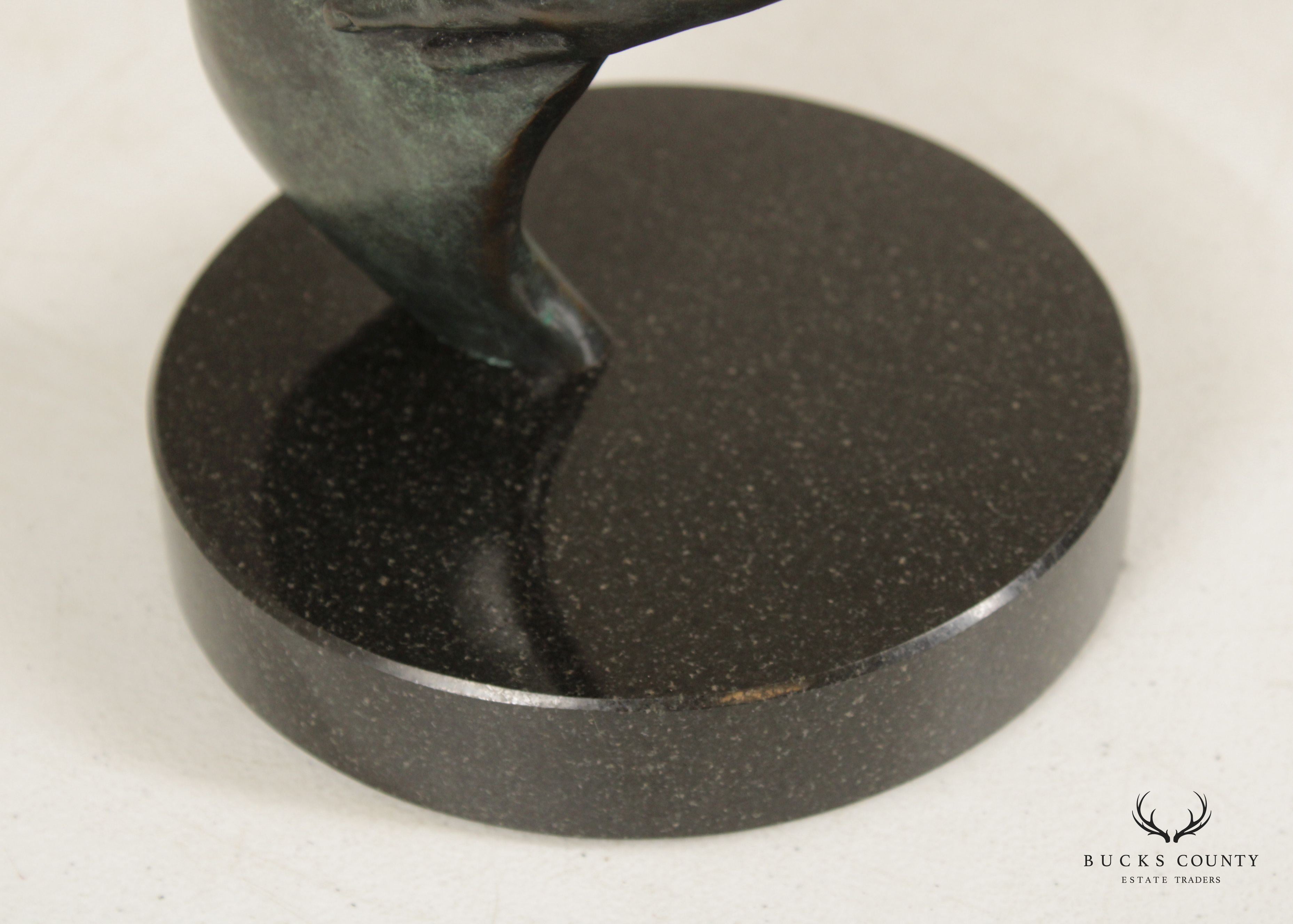 BRONZE CONTEMPORARY SCULPTURE OF MOTHER, SIGNED