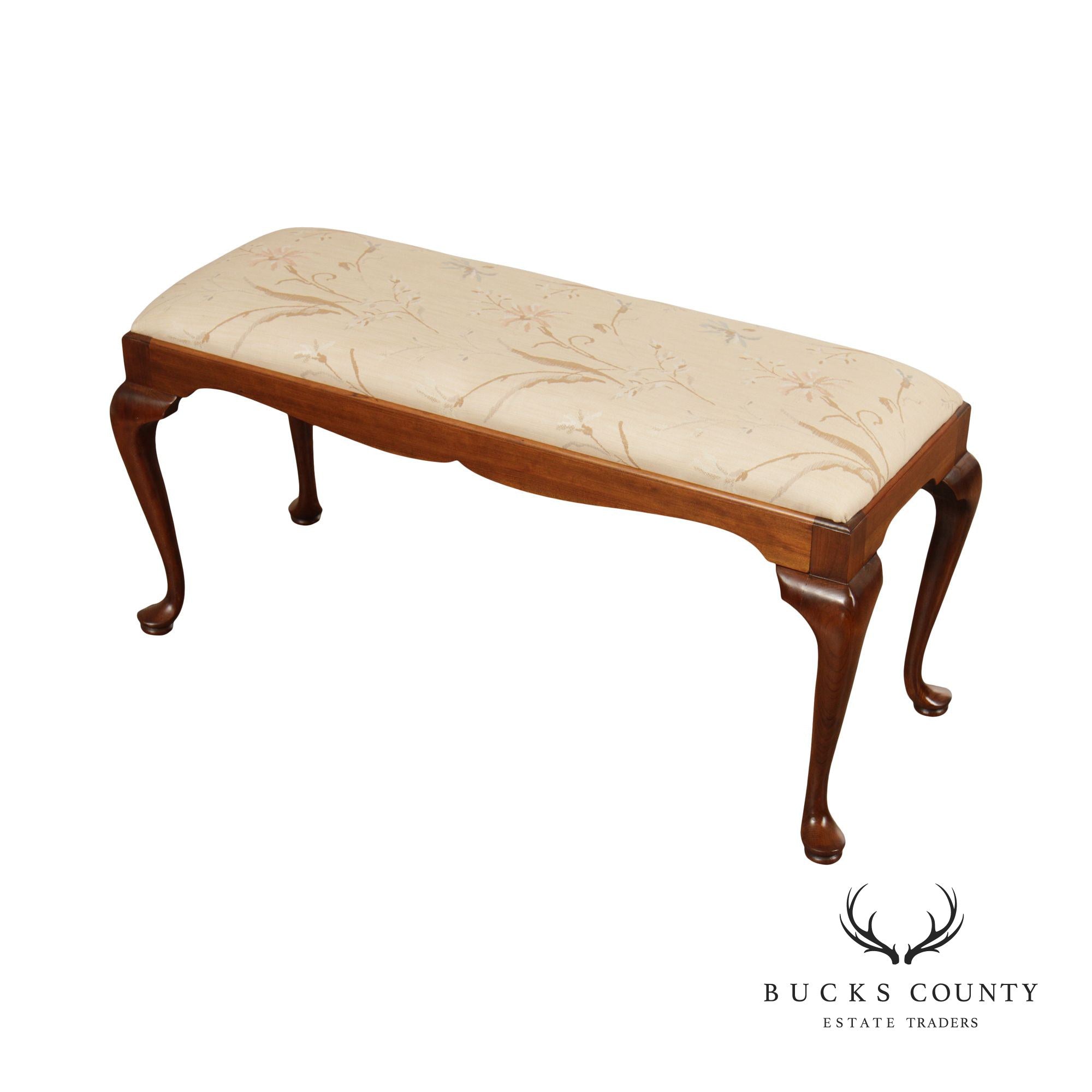 Stickley Queen Anne Style Cherry Window Bench