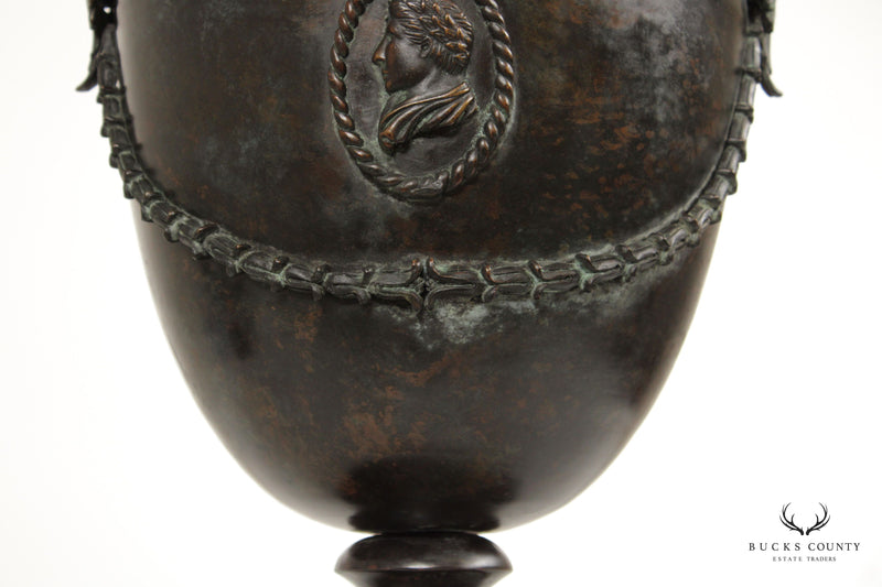Maitland Smith Classical Style Cast Brass Urn