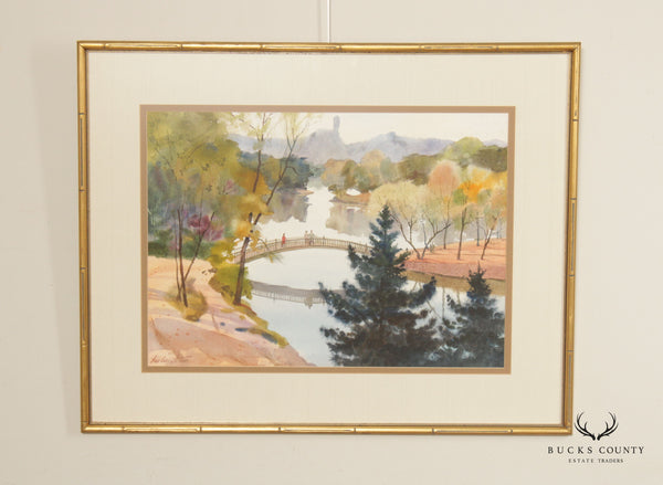 Lee Everett Pennsylvania Park Landscape Watercolor Painting