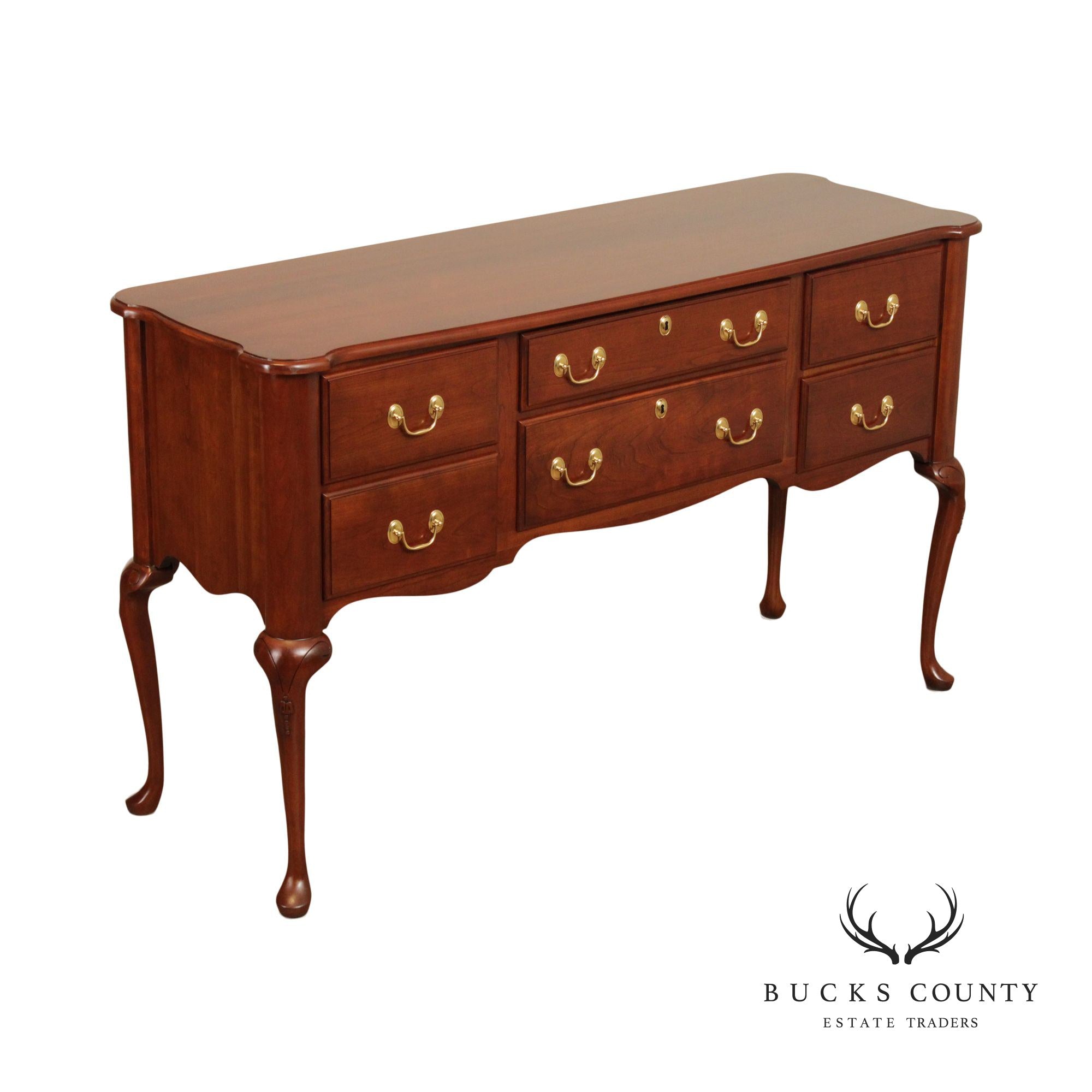 Harden Queen Anne Style Cherry Six Drawer Sideboard