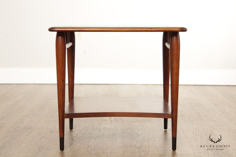 Lane Mid Century Modern 'Acclaim' Walnut Dovetailed Side Table