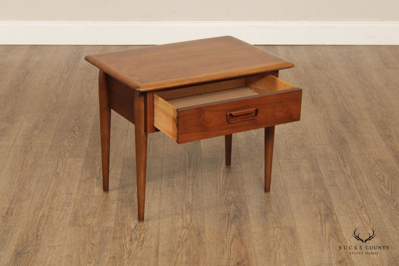 Lane Mid Century Modern Pair of Walnut Acclaim One-Drawer Side Tables