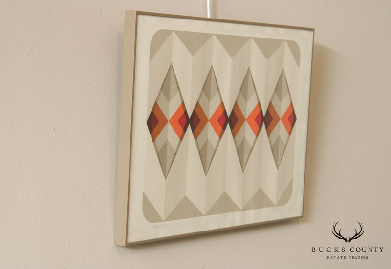 Marko Spalatin 'Xiphias' Geometric Abstraction Serigraph Print