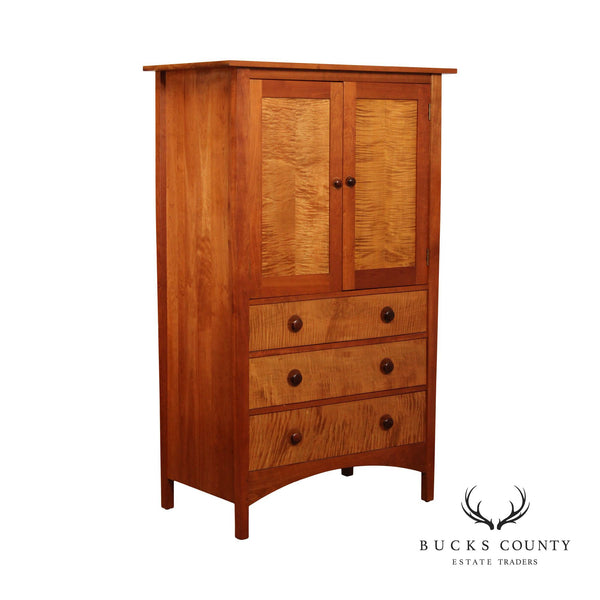 Stickley Mission Collection Cherry And Tiger Maple Armoire