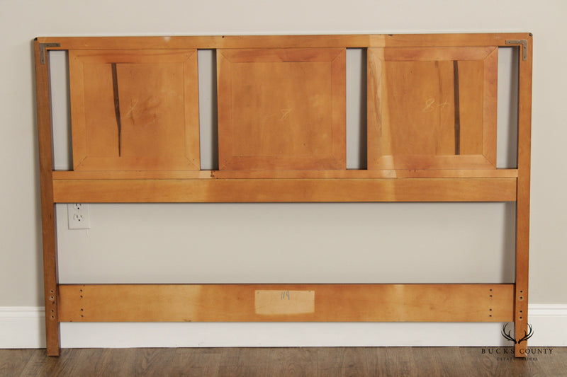 National Mt. Airy Vintage Mahogany Campaign Style Panel Queen Size Headboard