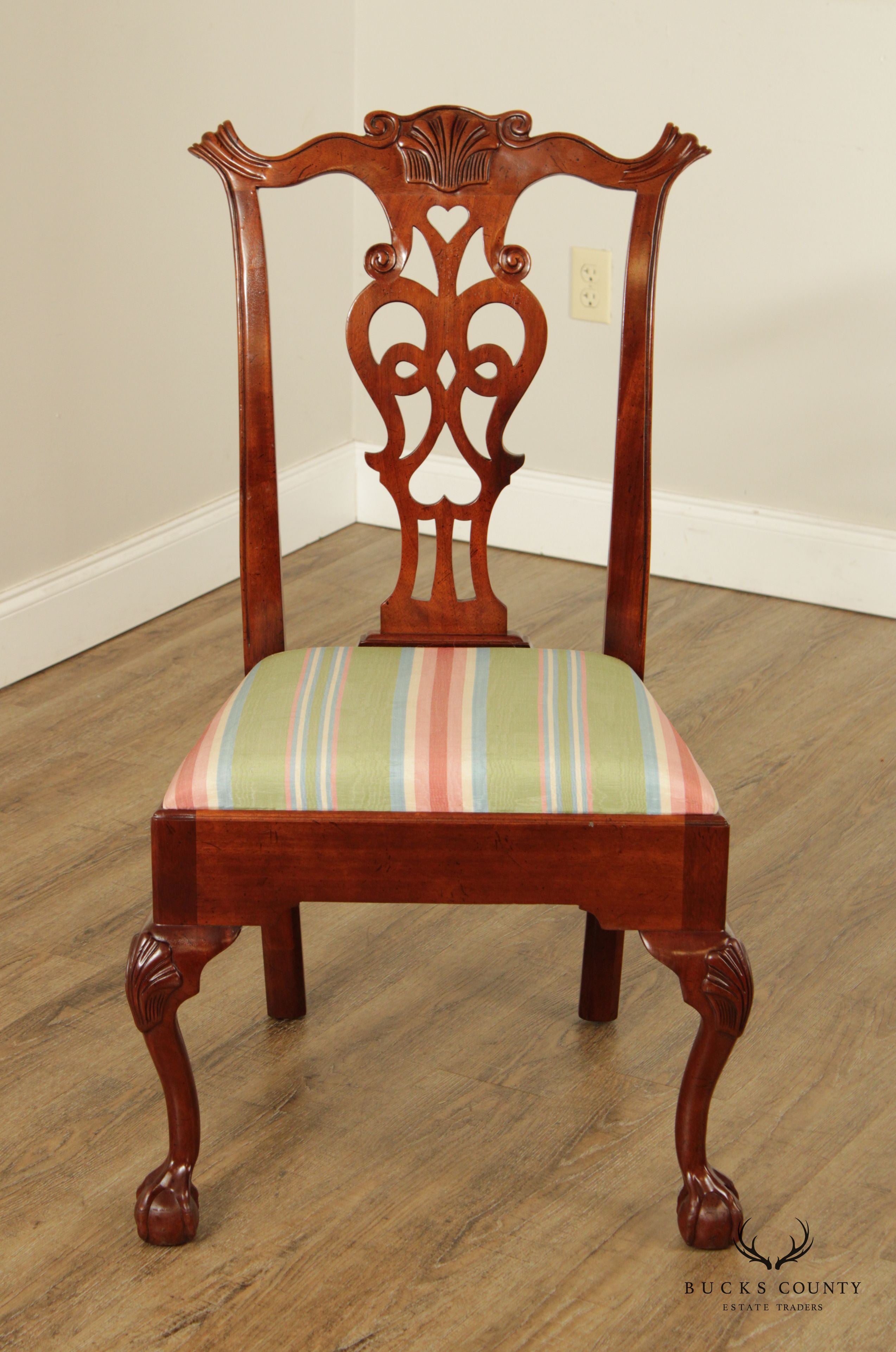 Chippendale Style Mahogany Ball and Claw Side Dining Chair