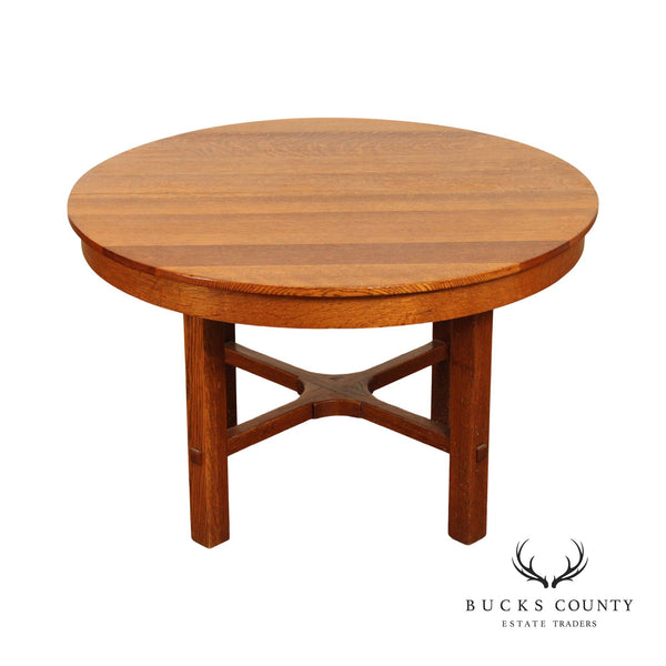 L. & J.G. Stickley Antique Round Mission Oak Dining Table