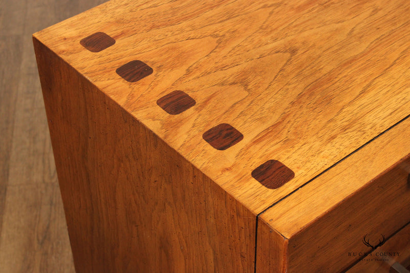 Lane Mid Century Modern Walnut And Rosewood Long Dresser
