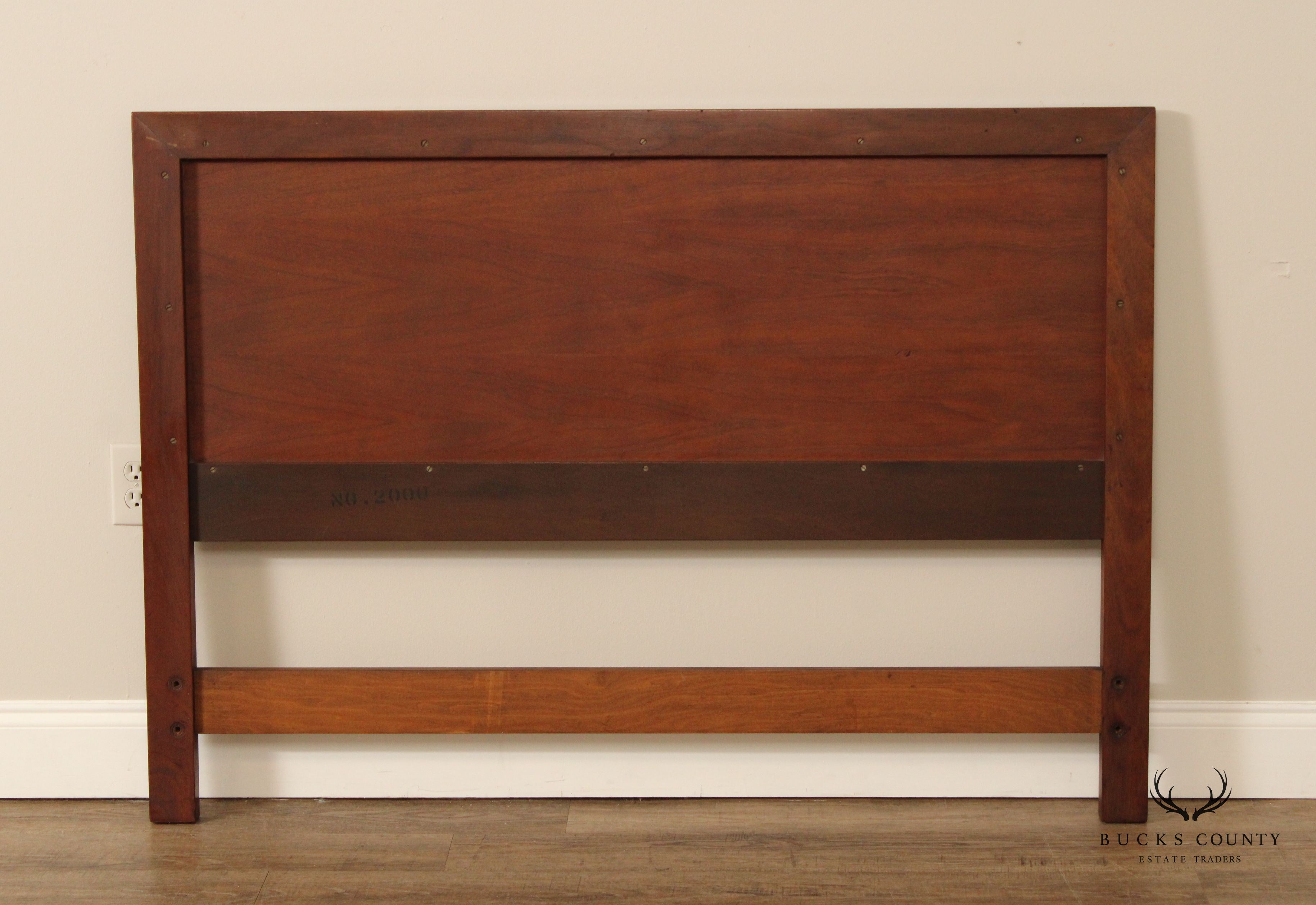 Heritage Henredon by Frank Lloyd Wright Full-Size Mahogany 'Taliesin' Headboard