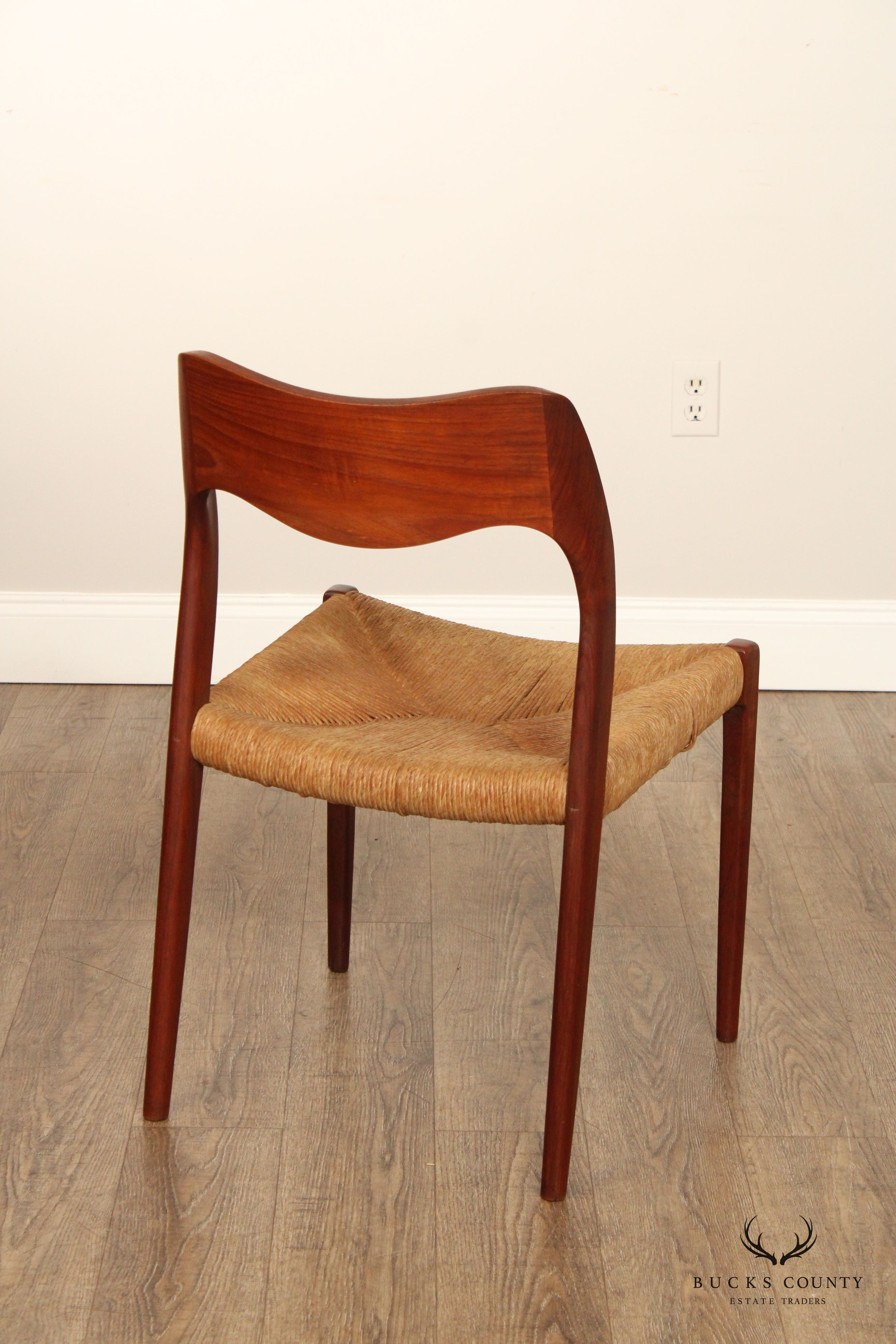 Niels Møller Danish Modern 'Model 71' Teak Side Chair