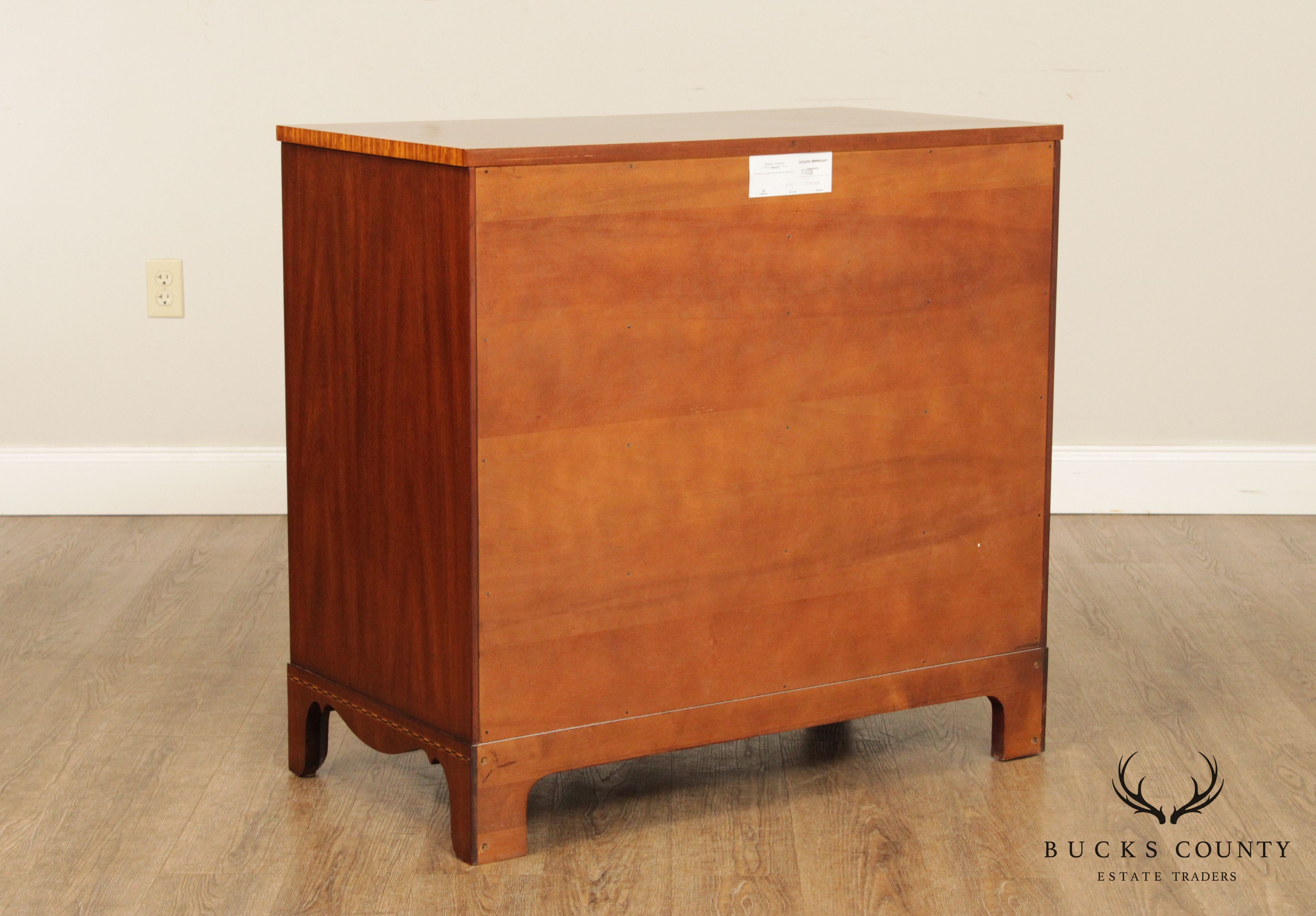 Henkel Harris Hepplewhite Style Mahogany Inlaid Chest of Drawers