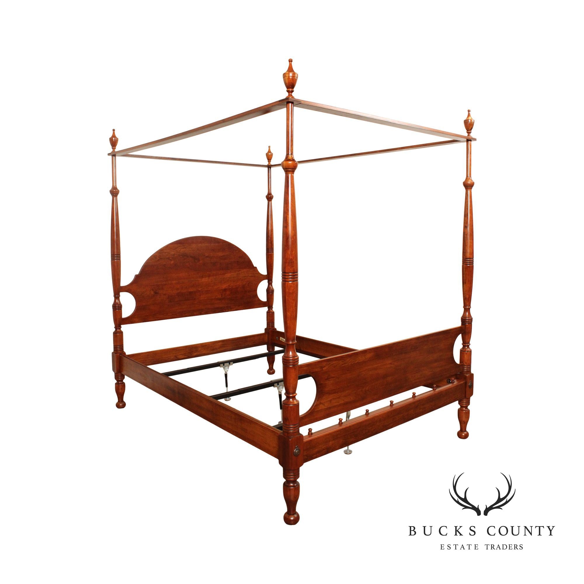 FEDERAL STYLE SOLID CHERRY QUEEN SIZE POSTER BED