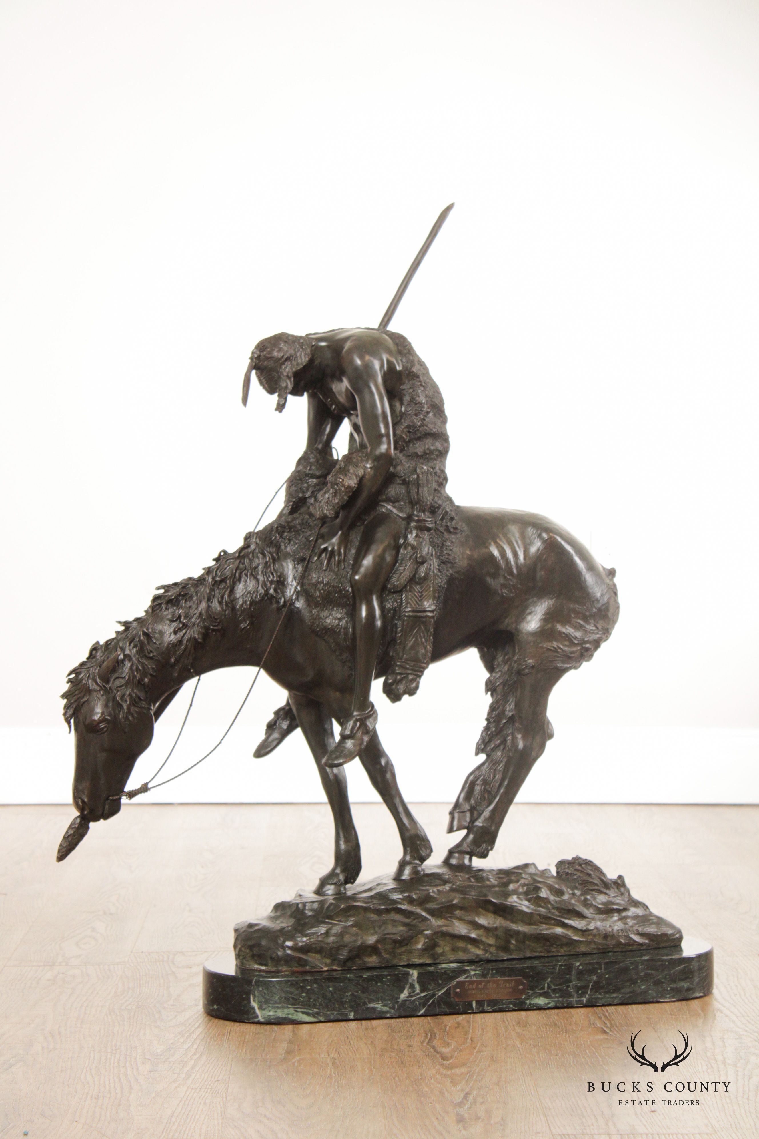 James Earle Fraser 'End of the Trail' Large Bronze Sculpture