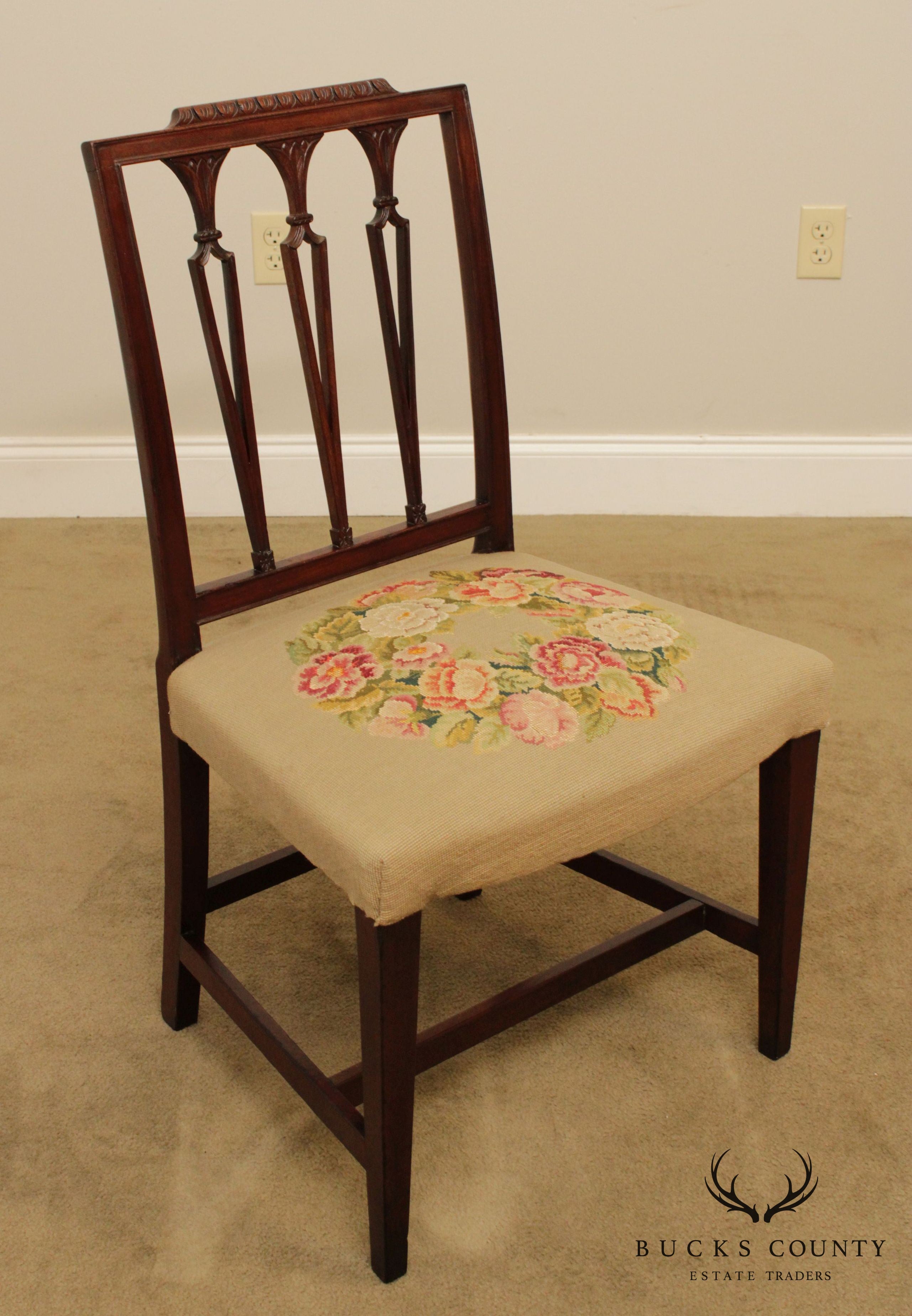 Antique Sheraton Period Mahogany Side Chair