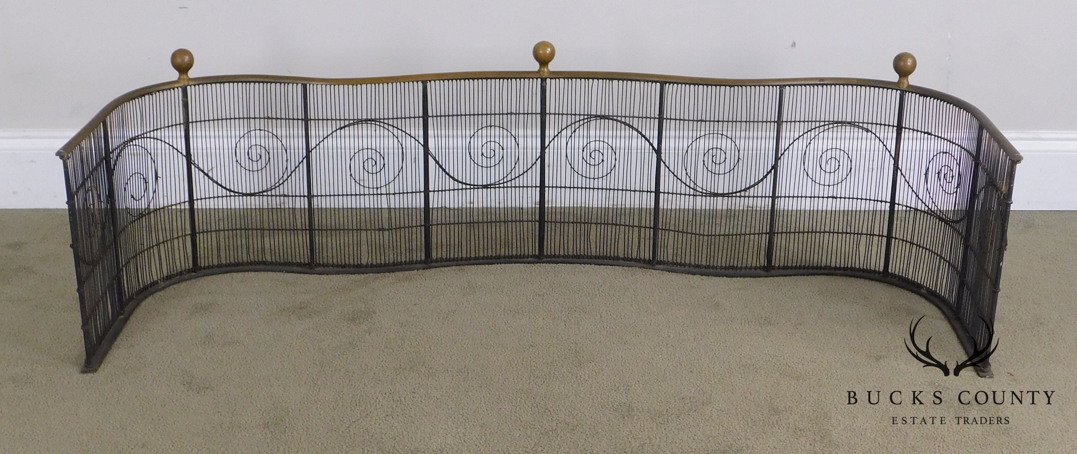Antique 19th Century Regency Fireplace Fender