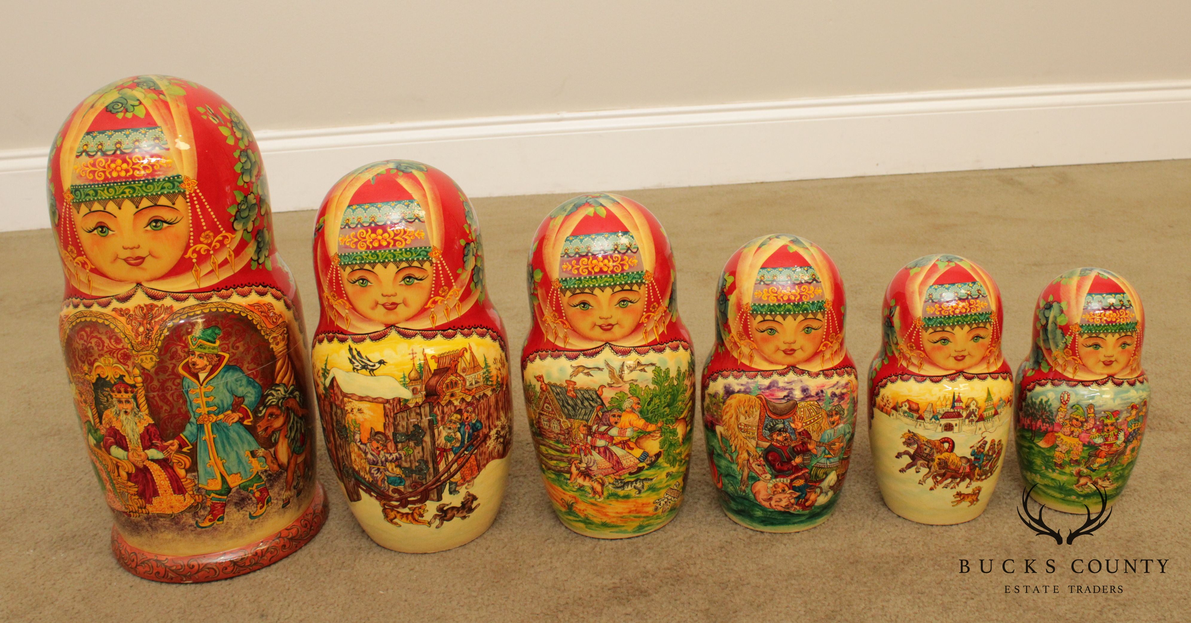 Russian Nesting Dolls 29 Pieces Artist Signed