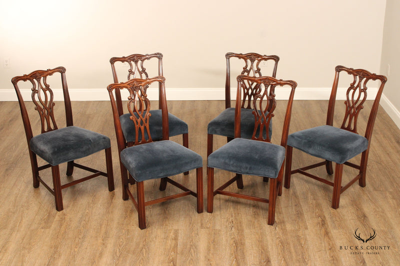 Hickory Manufacturing Co. Chippendale Style Set of Six Dining Chairs