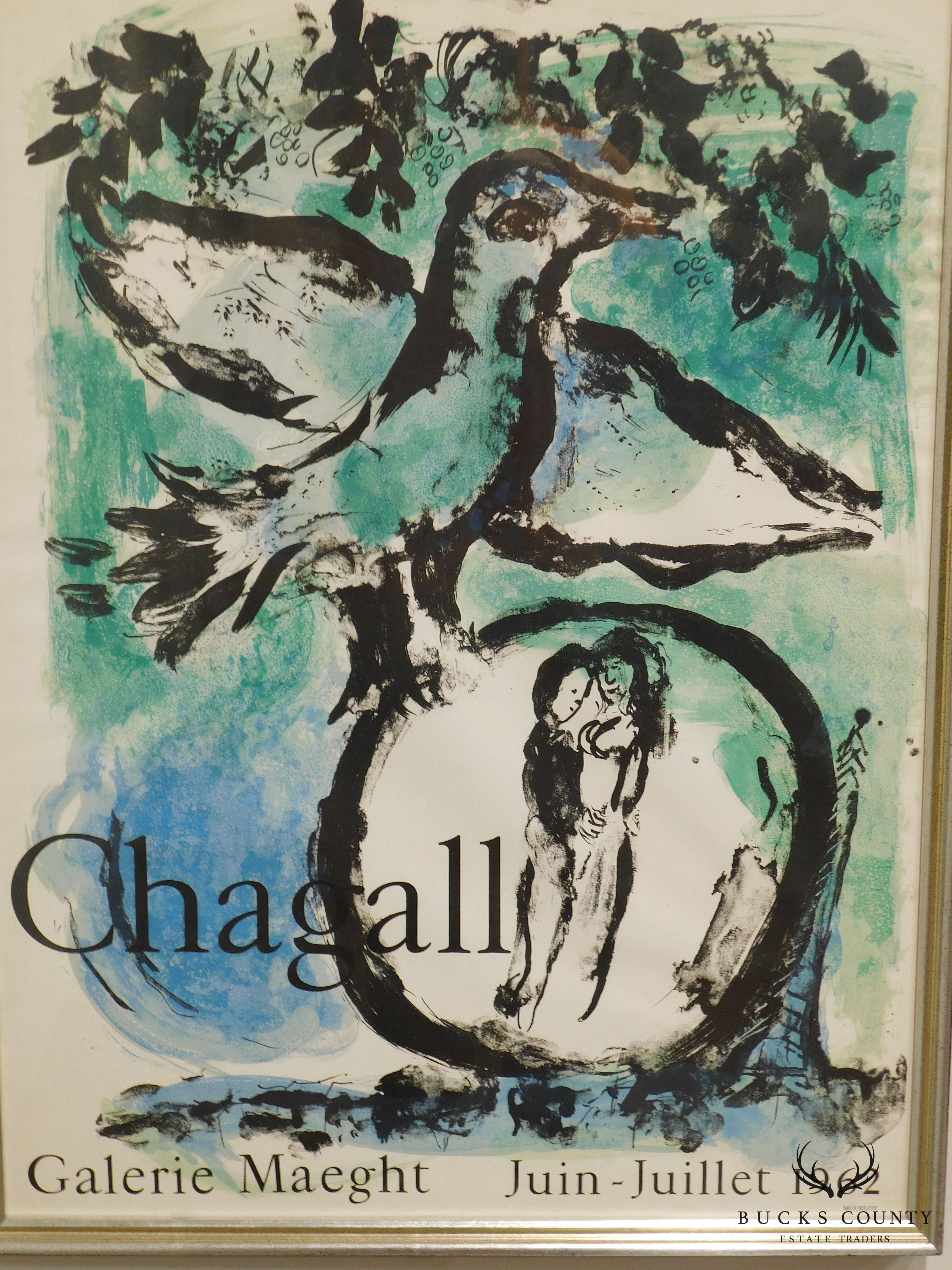 Mare Chagall "The Green Bird" 1962 Exhibition Lithograph