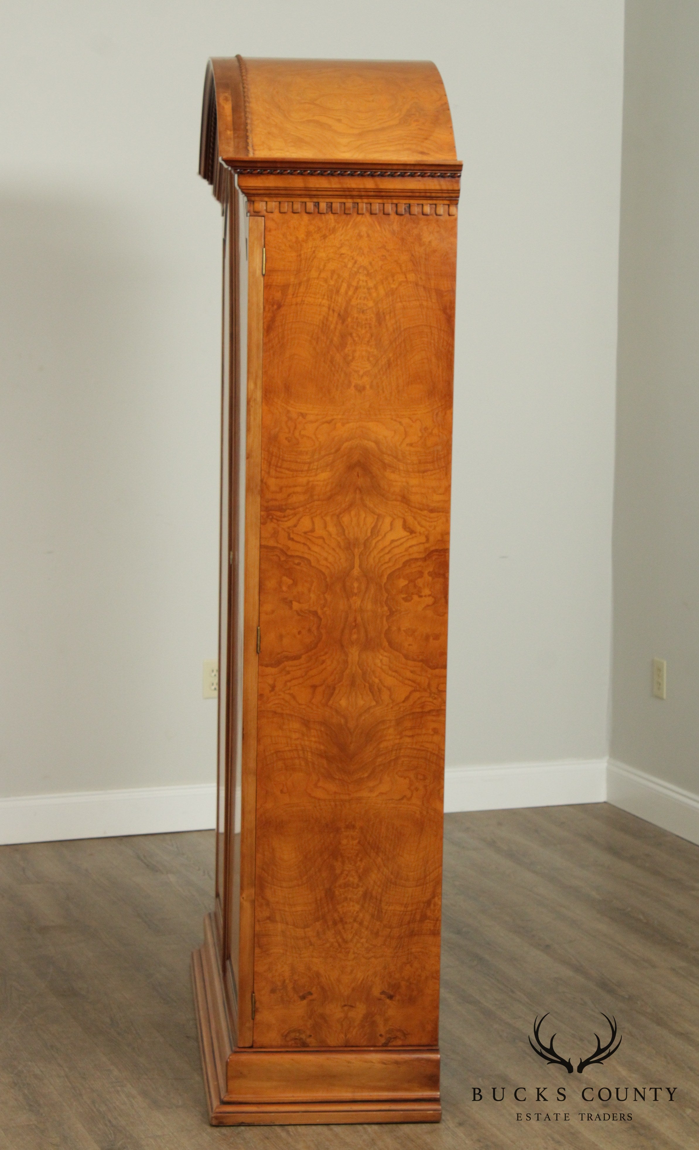 Francesco Molon for Giemme Burl Wood Liquor Cabinet, Bar Armoire