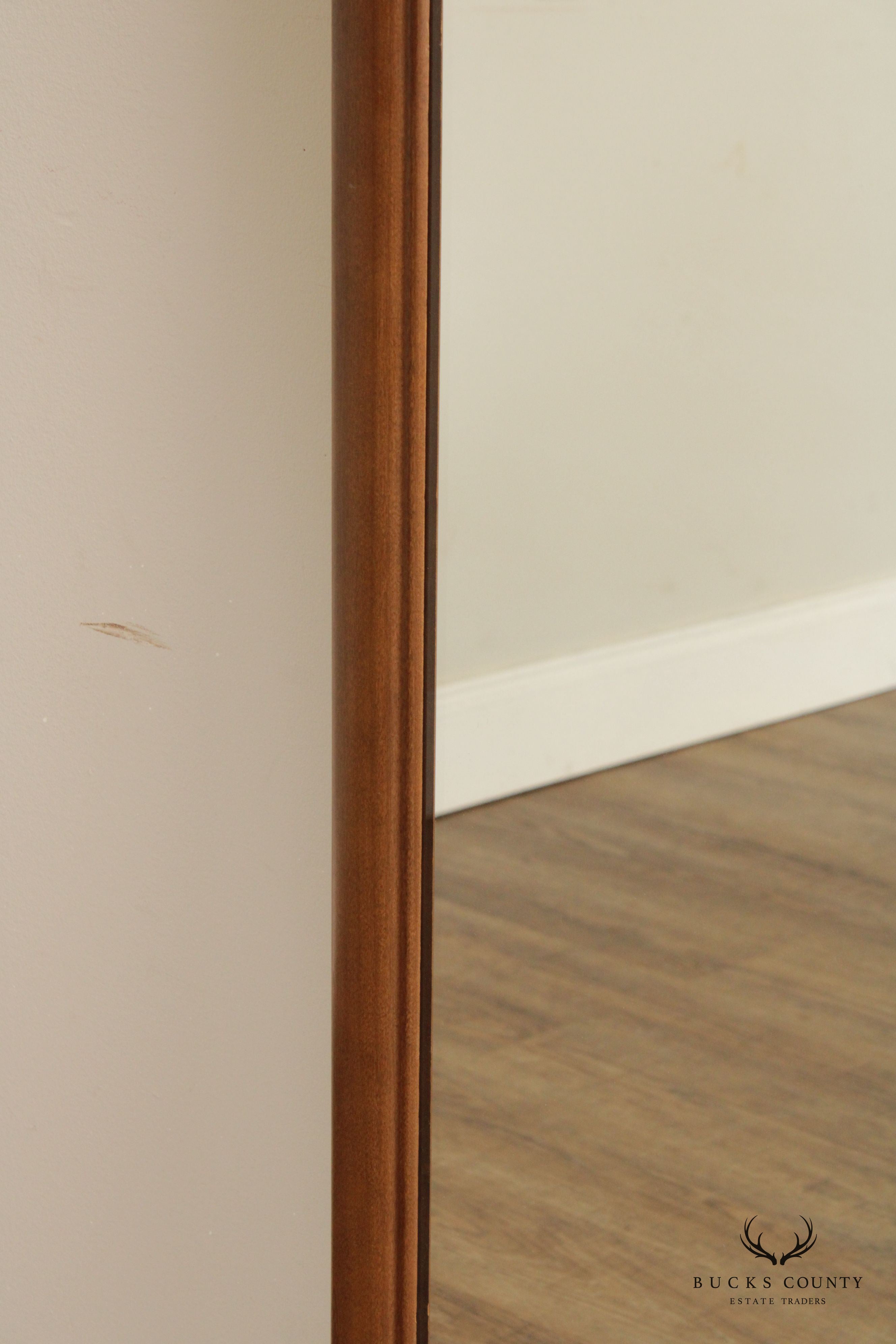 Mid Century Modern Vintage Walnut Rectangular Wall Mirror