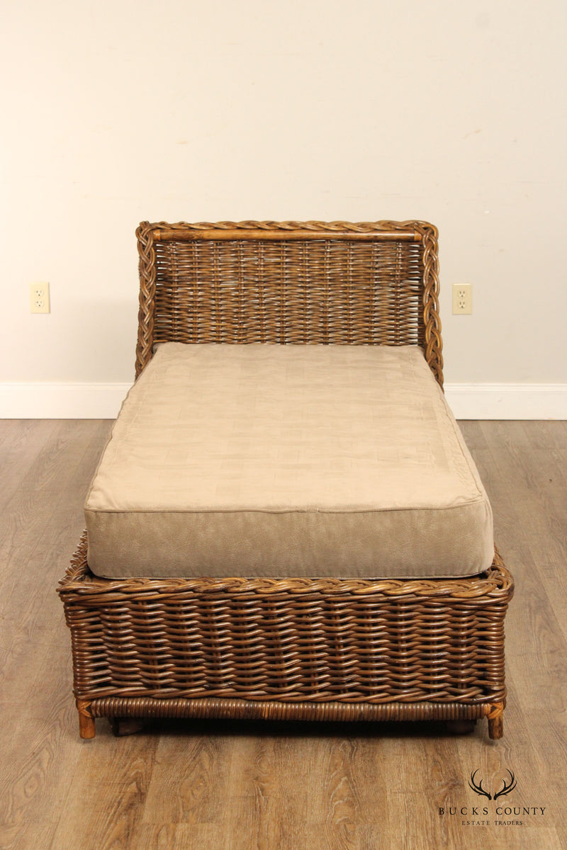 Quality Wicker Chaise Lounge