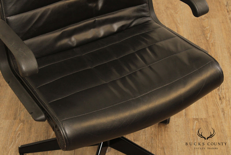 Quality Modern Black Leather Desk Chair (B)