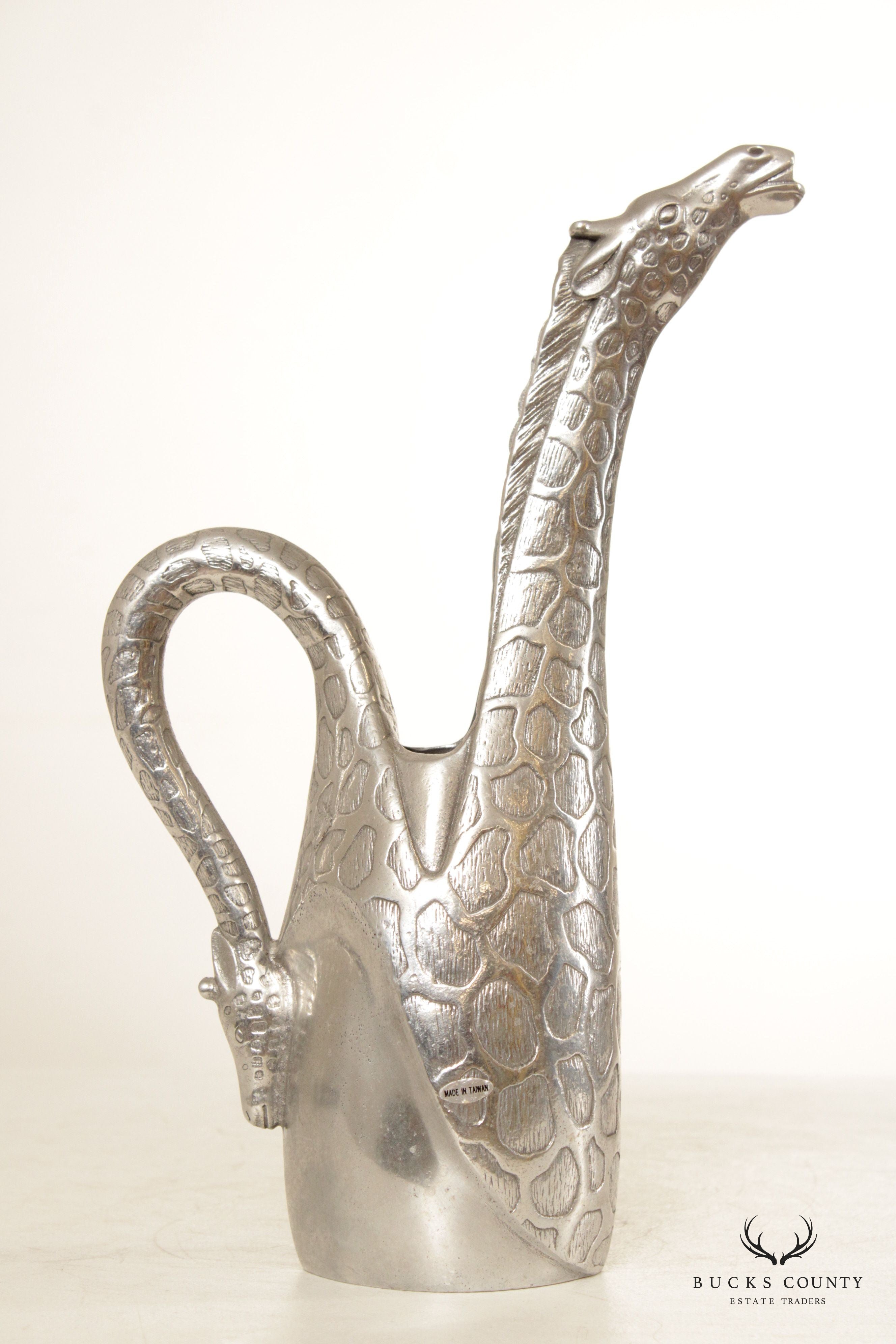 Arthur Court 1989 Giraffe Cast Aluminum Pitcher