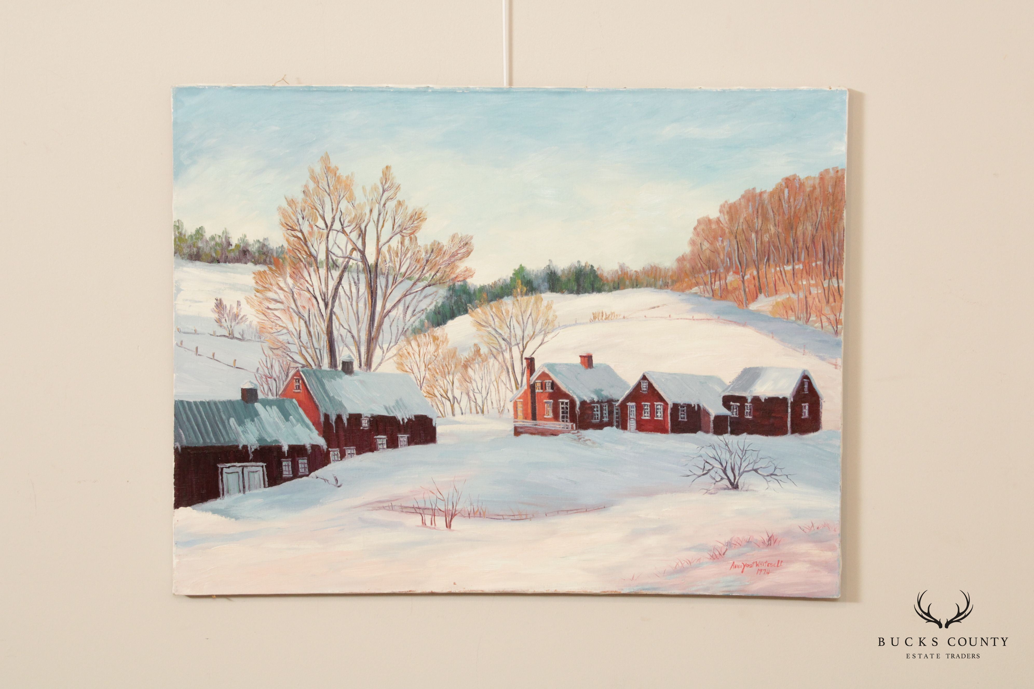 Ann Yost Whitesell 'Scene in Kutztown' Original Oil Painting