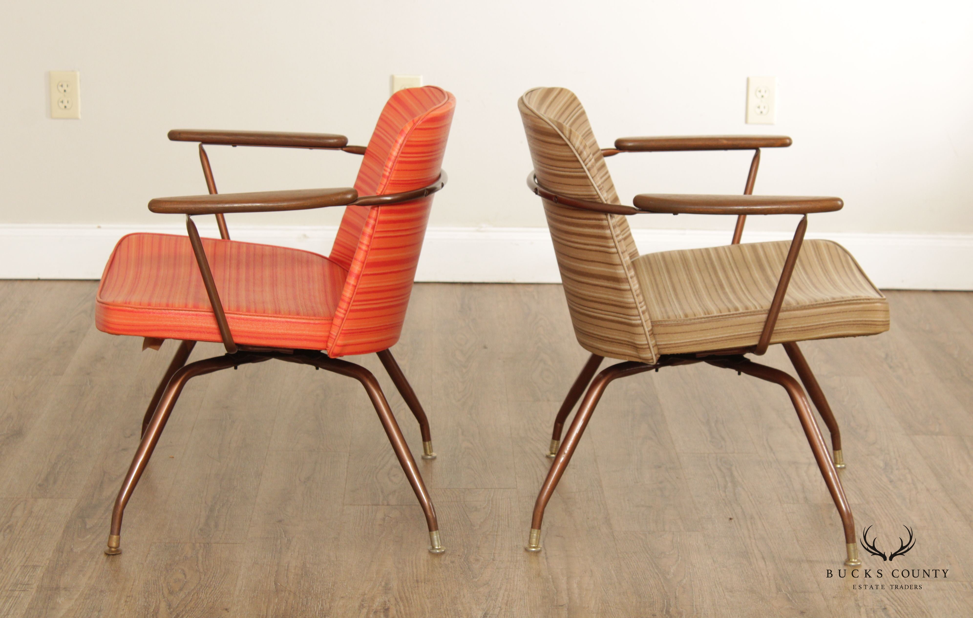 Mid Century Modern Pair of Baumritter Armchairs