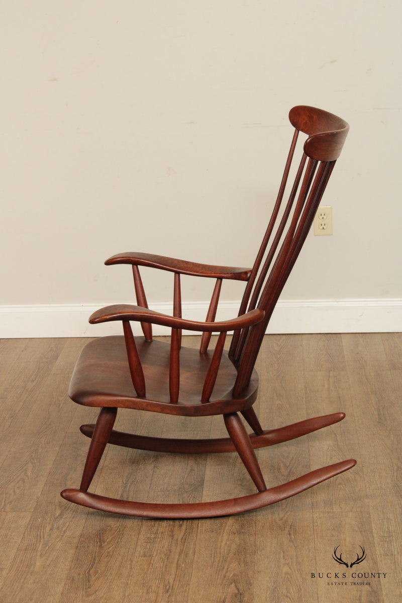 Robert Whitley Custom Crafted Walnut Rocking Chair