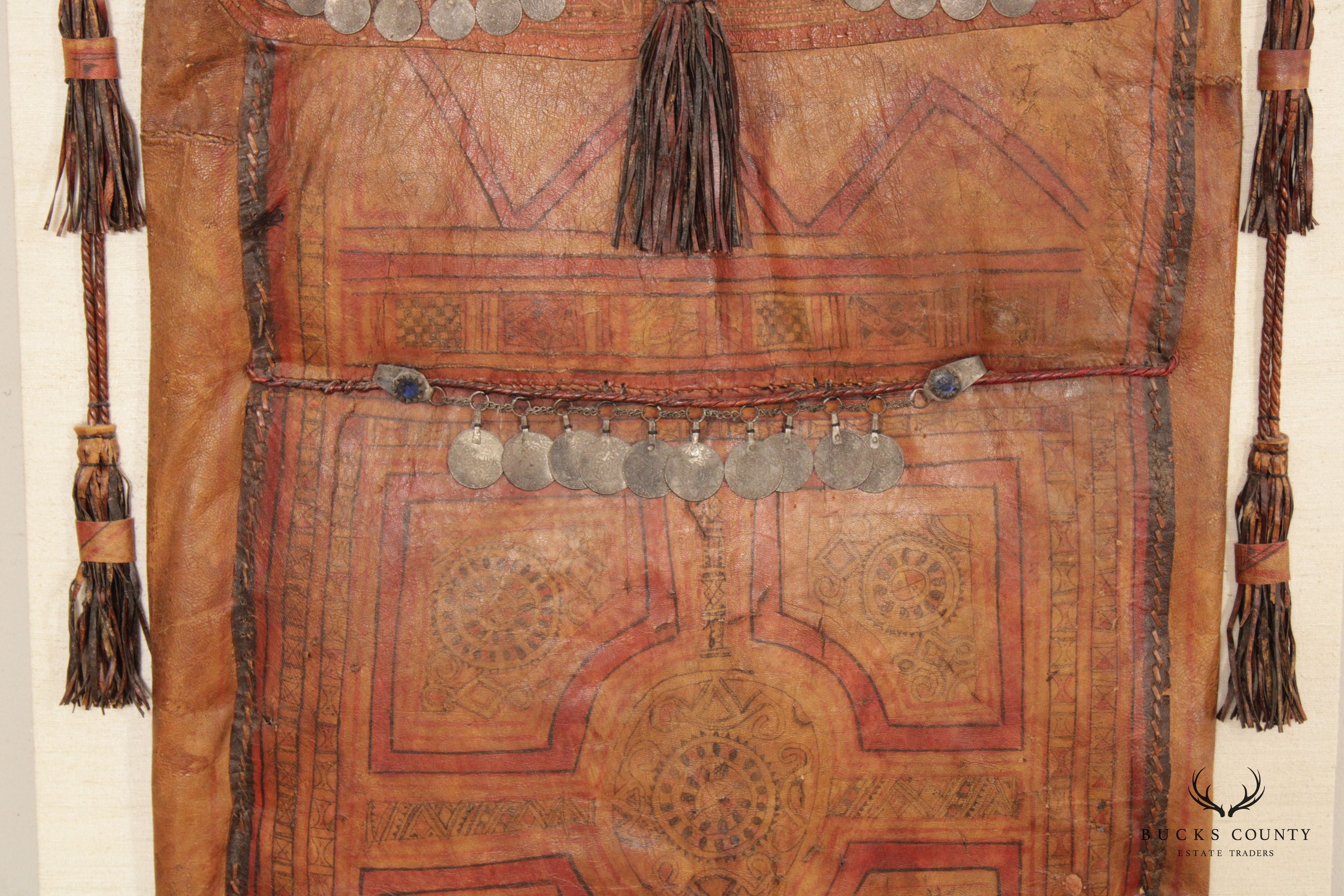 Northern African Vintage Leather Camel Bag