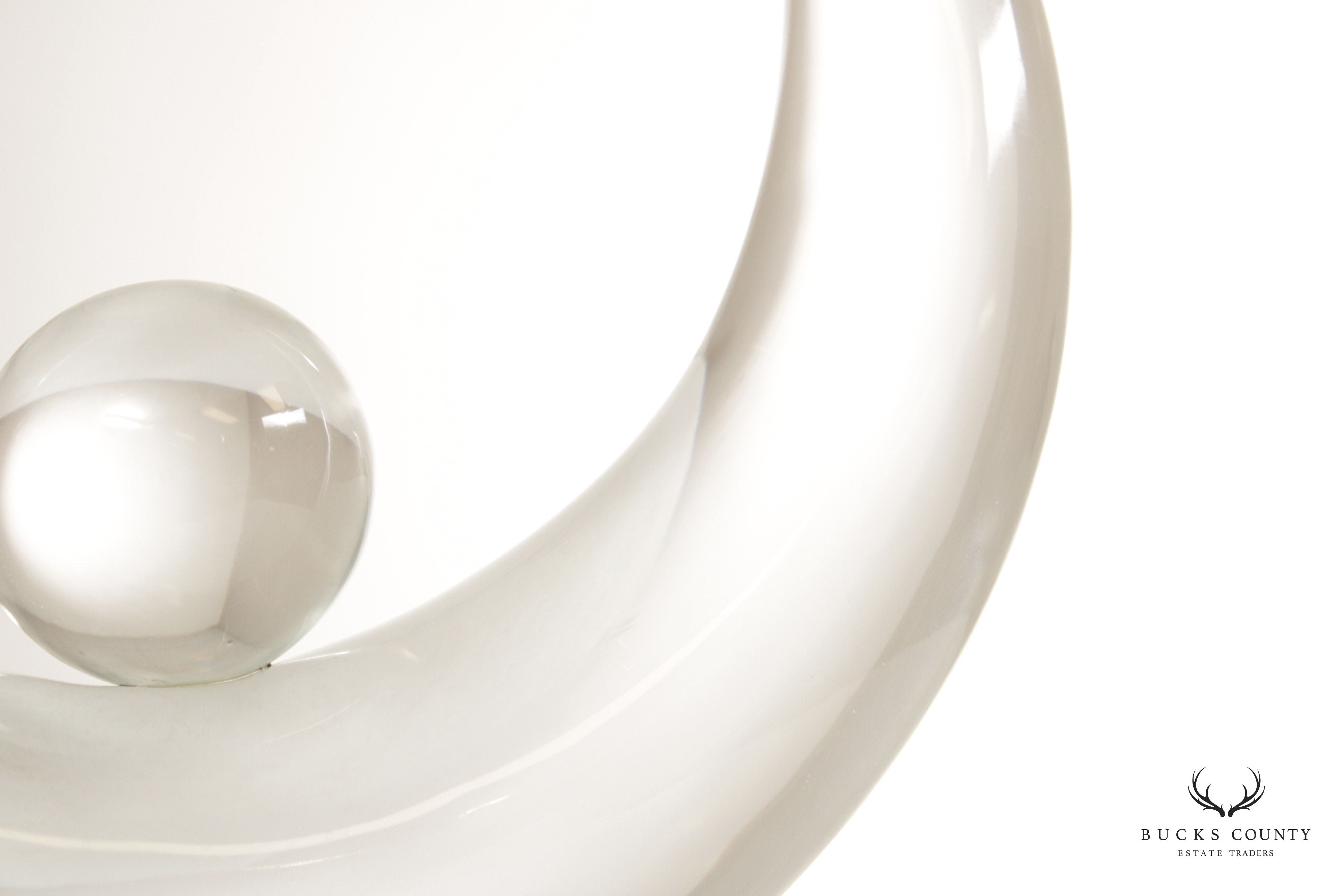 Pino Signoretto Free Form Clear Glass Sculpture