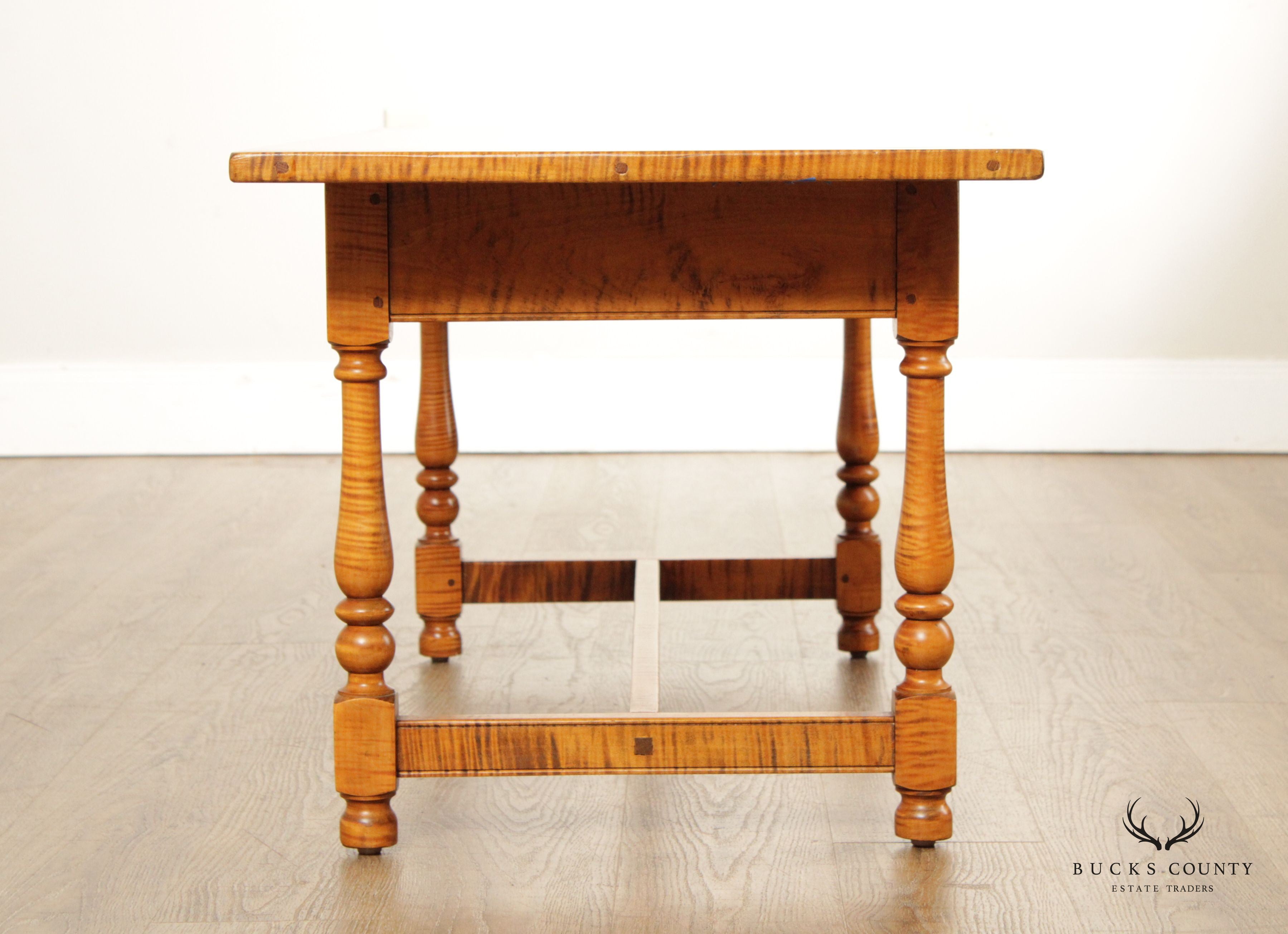 Oley Valley Early American Style Tiger Maple Coffee Table