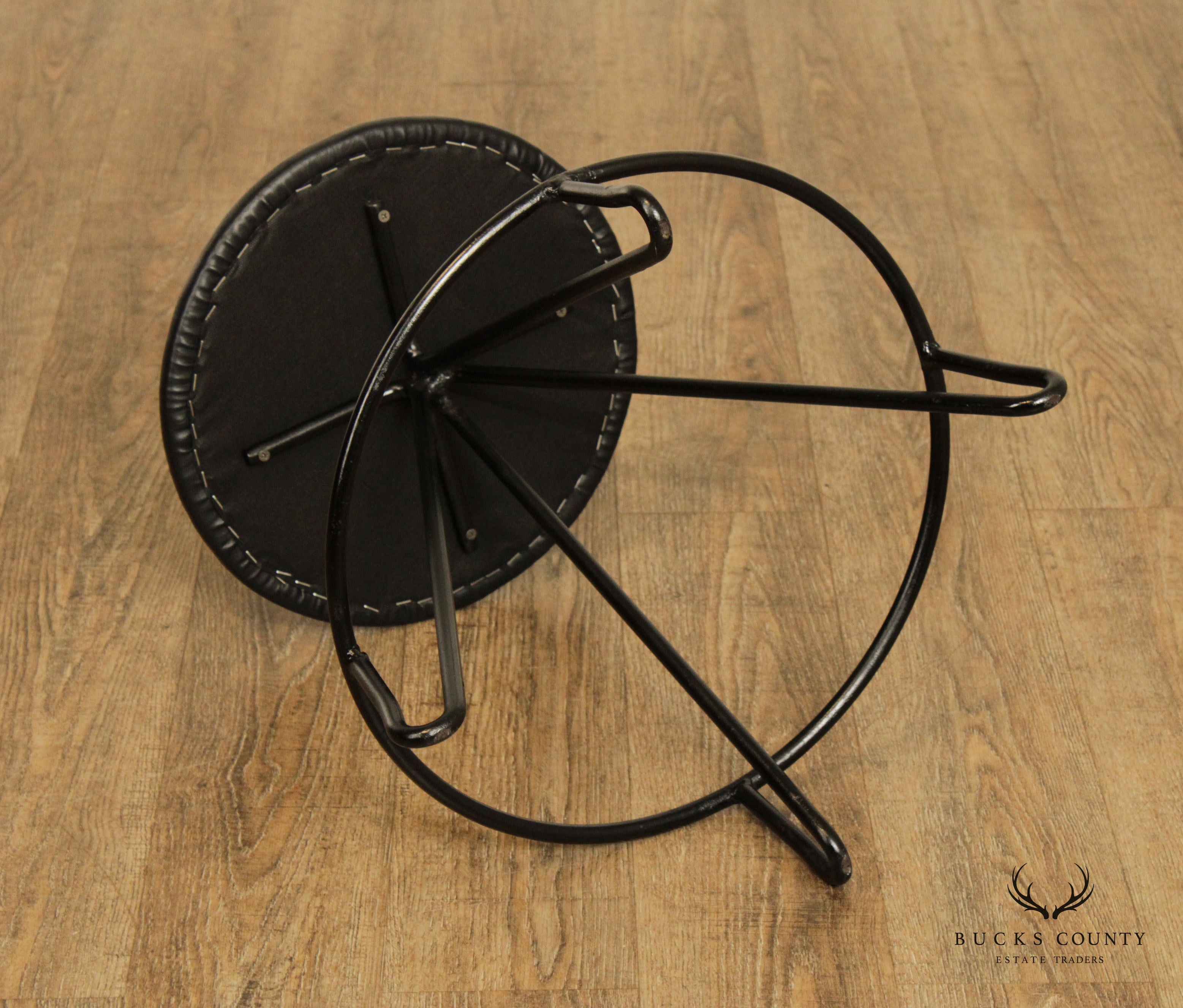 Mid Century Modern Wrought Iron Hairpin Stool