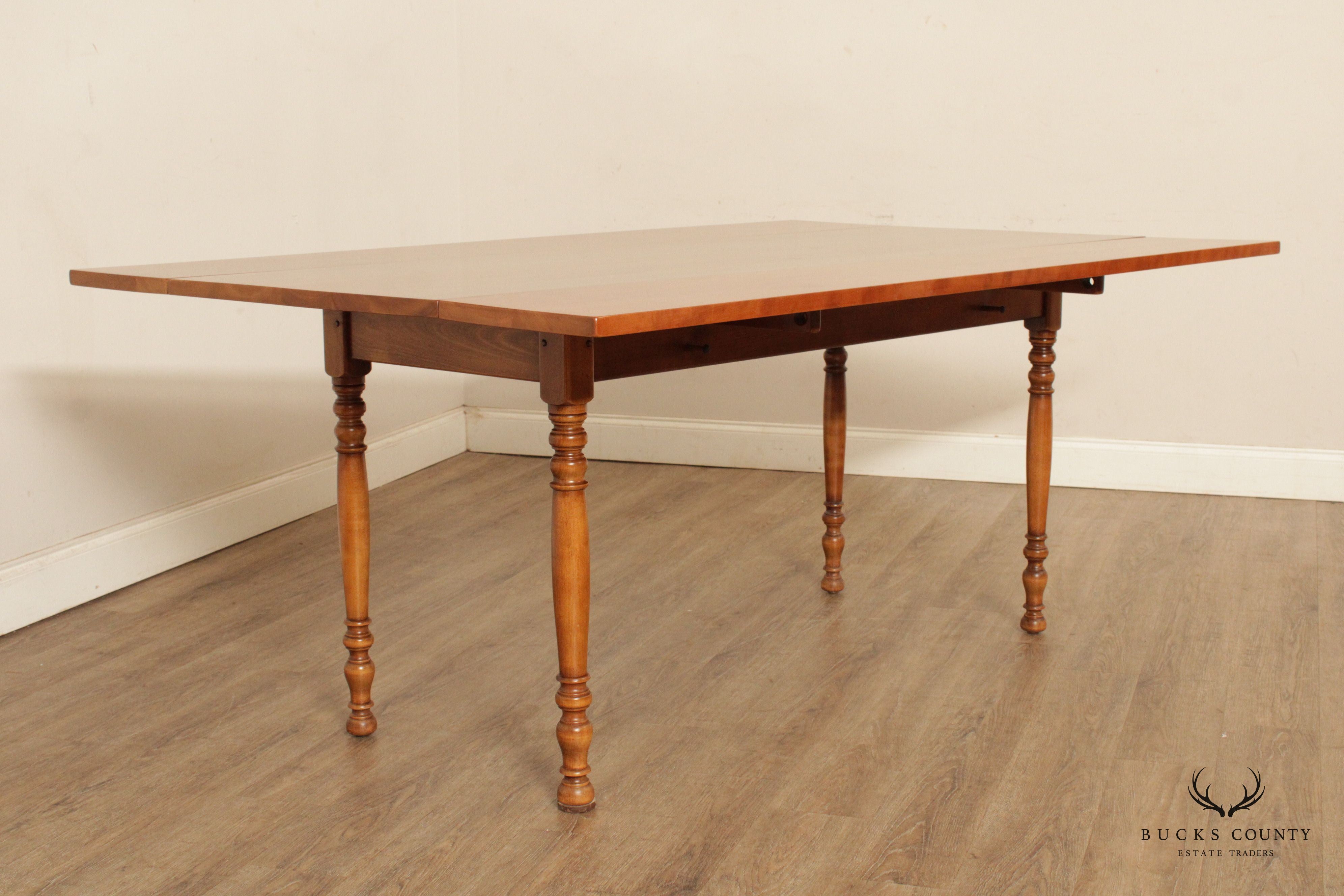 Stickley Vintage Cherry Drop-Leaf Harvest Dining Table