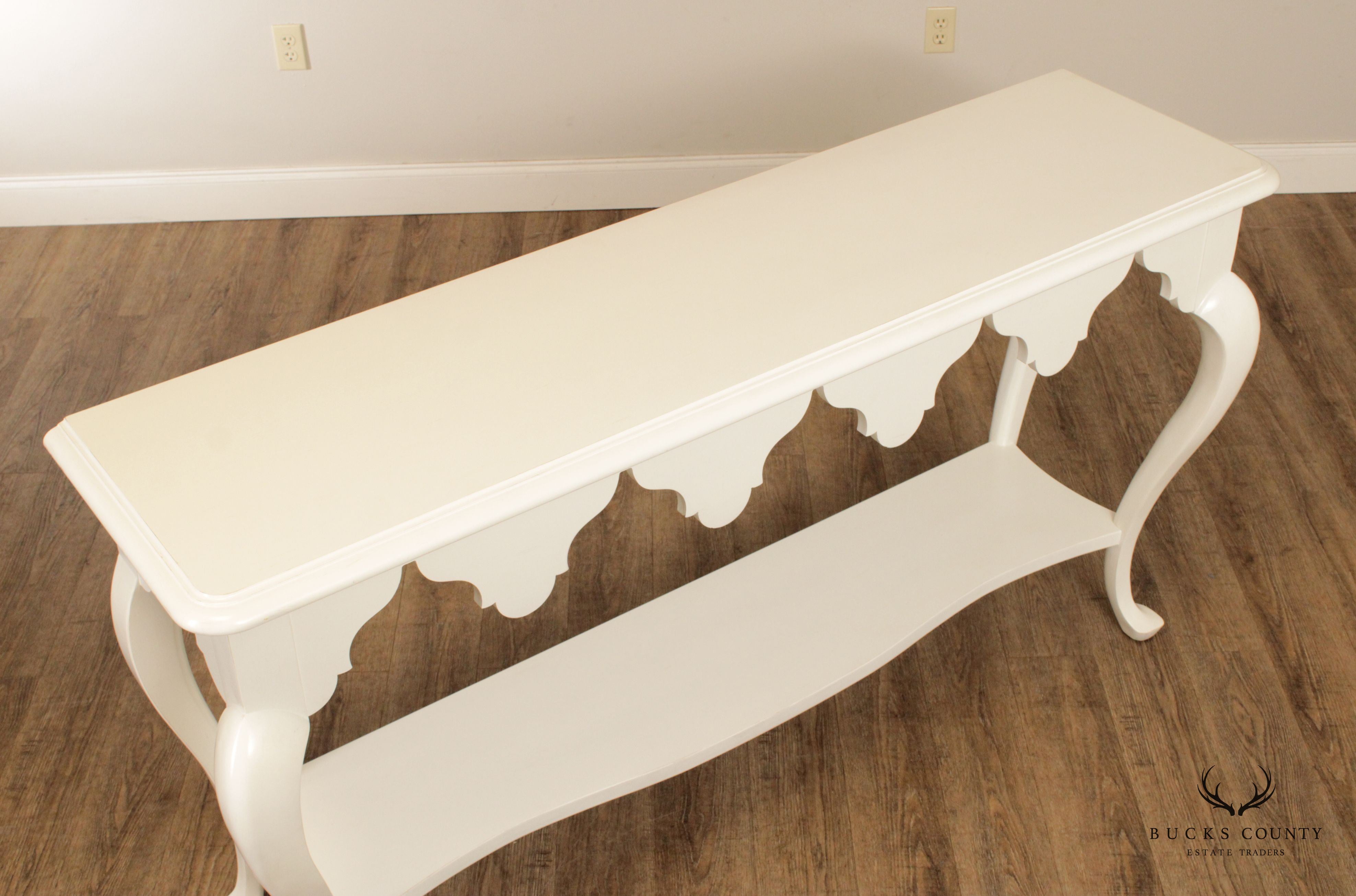 Tommy Bahama 'Gunners Reef' White Painted Two Tier Console Table