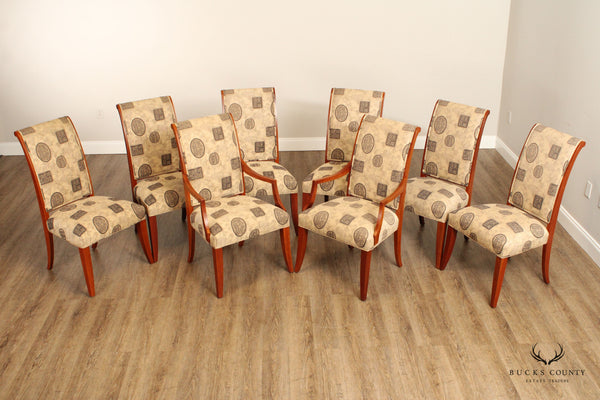 Ethan Allen Transitional Style Set of Eight Cherry Dining Chairs