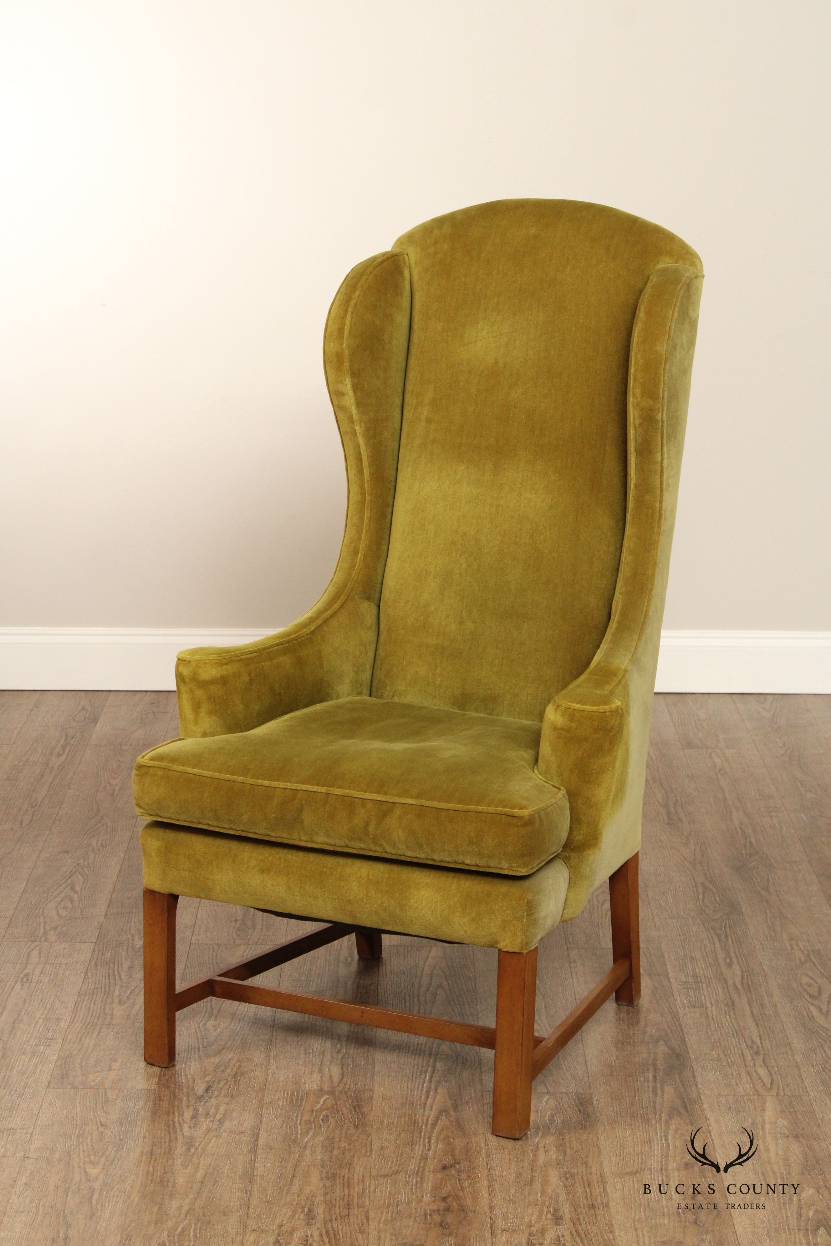 Chippendale Style Tall Back Wing Chair