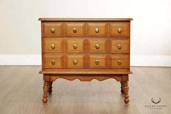 Athens Table Company Vintage Solid Maple Nightstand Chest