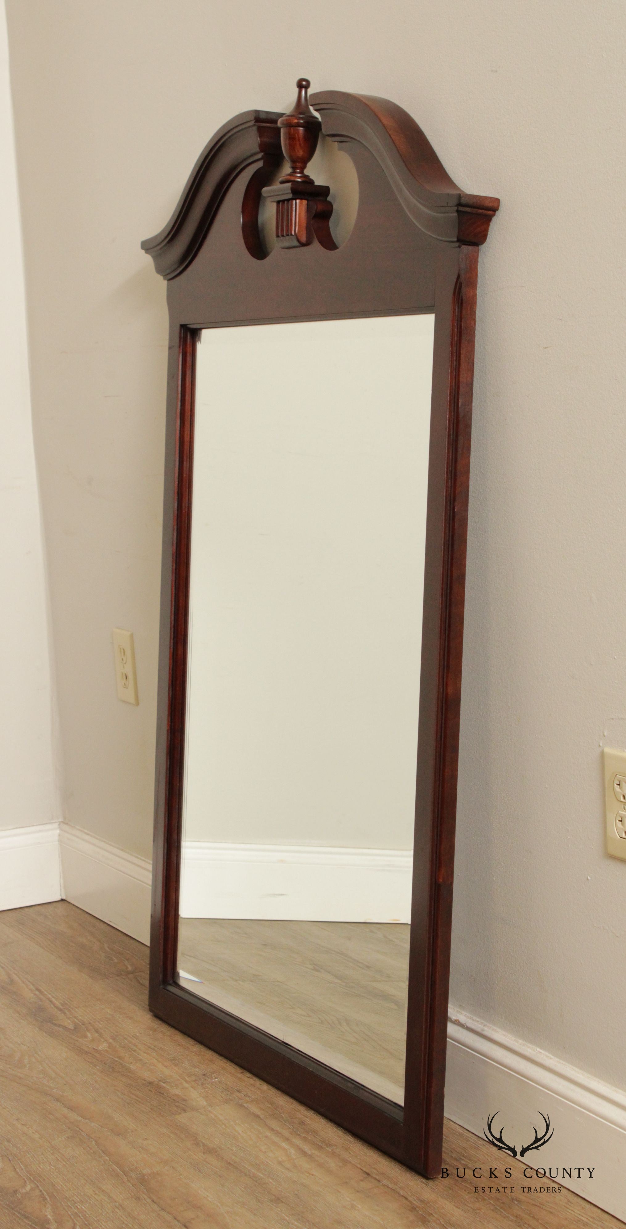 Chippendale Style Vintage Carved Cherry Wall Mirror