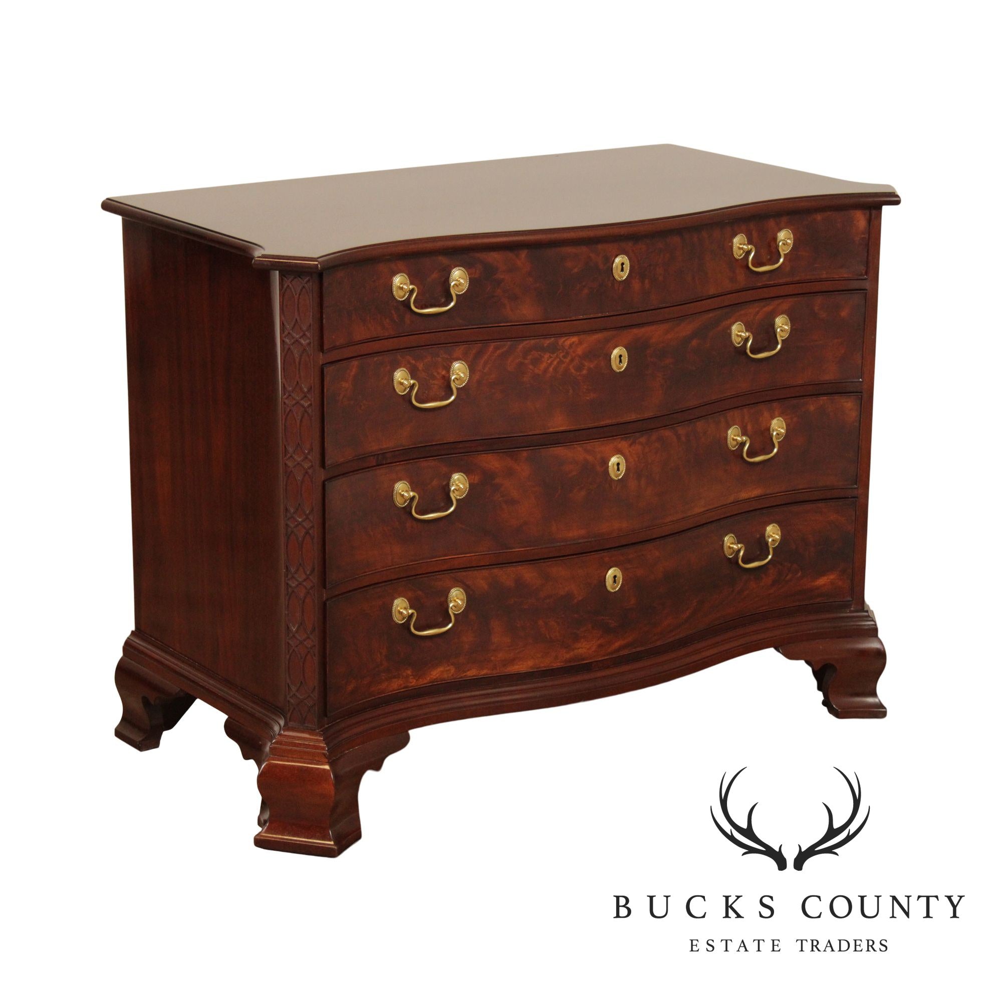 Stickley Colonial Williamsburg Reserve Collection Mahogany Chippendale Style Chest of Drawers