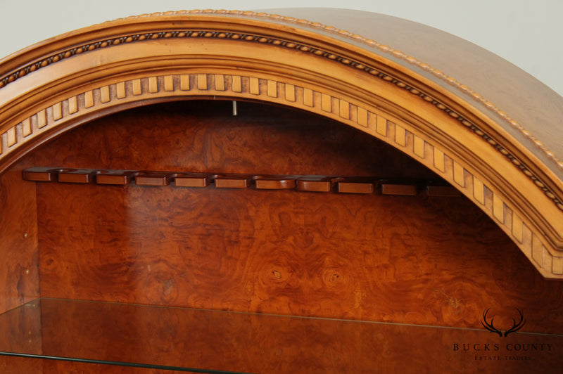 Francesco Molon for Giemme Burl Wood Liquor Cabinet, Bar Armoire