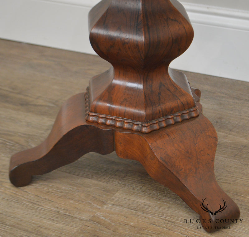American Empire Antique Rosewood Revolving Adjustable Piano Stool