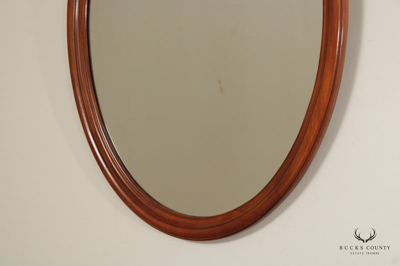 Henkel Harris Vintage Oval Cherry Frame Wall Mirror