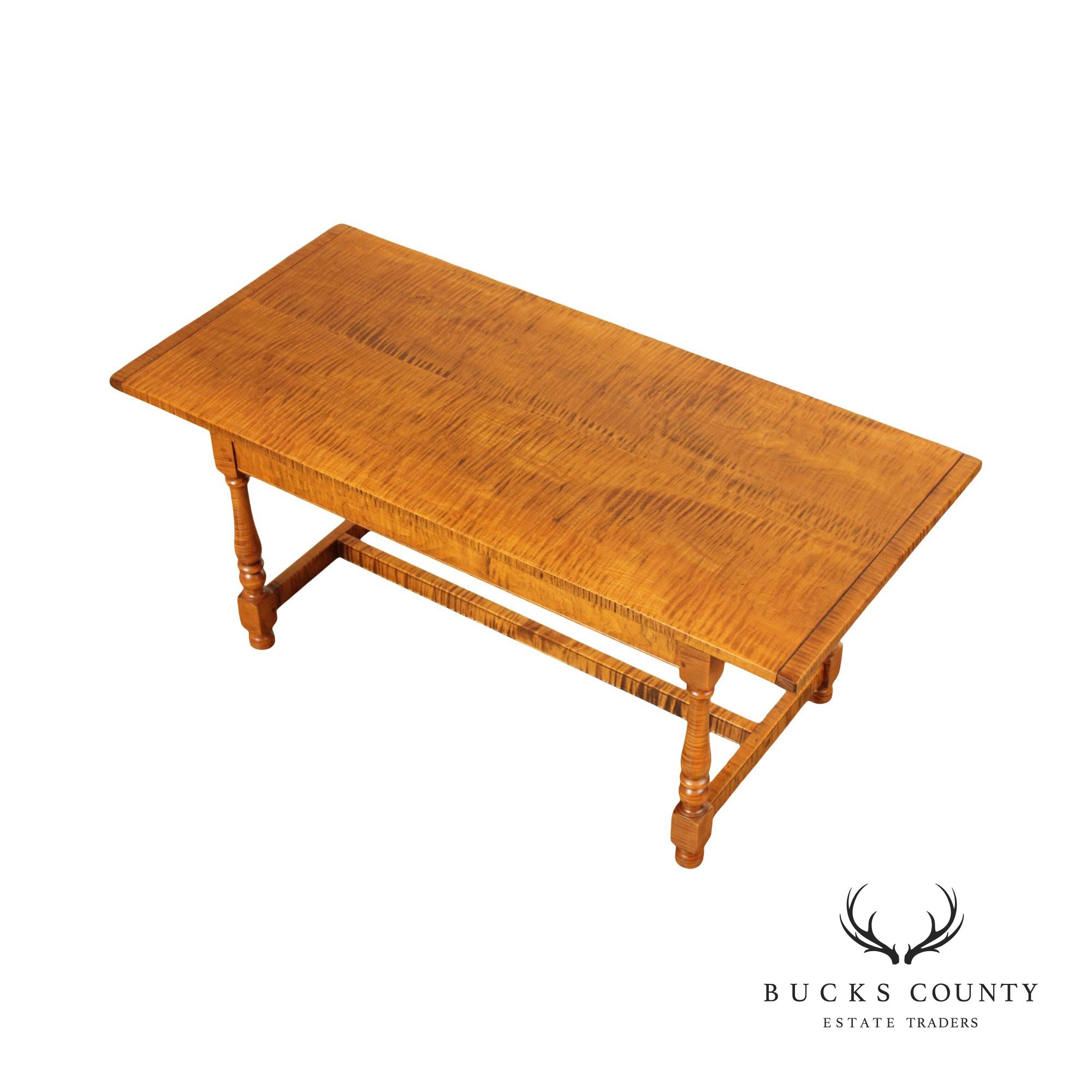 Oley Valley Early American Style Tiger Maple Coffee Table