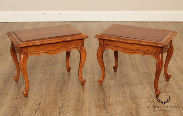 French Louis XV Style Vintage Pair Stools, Side Tables