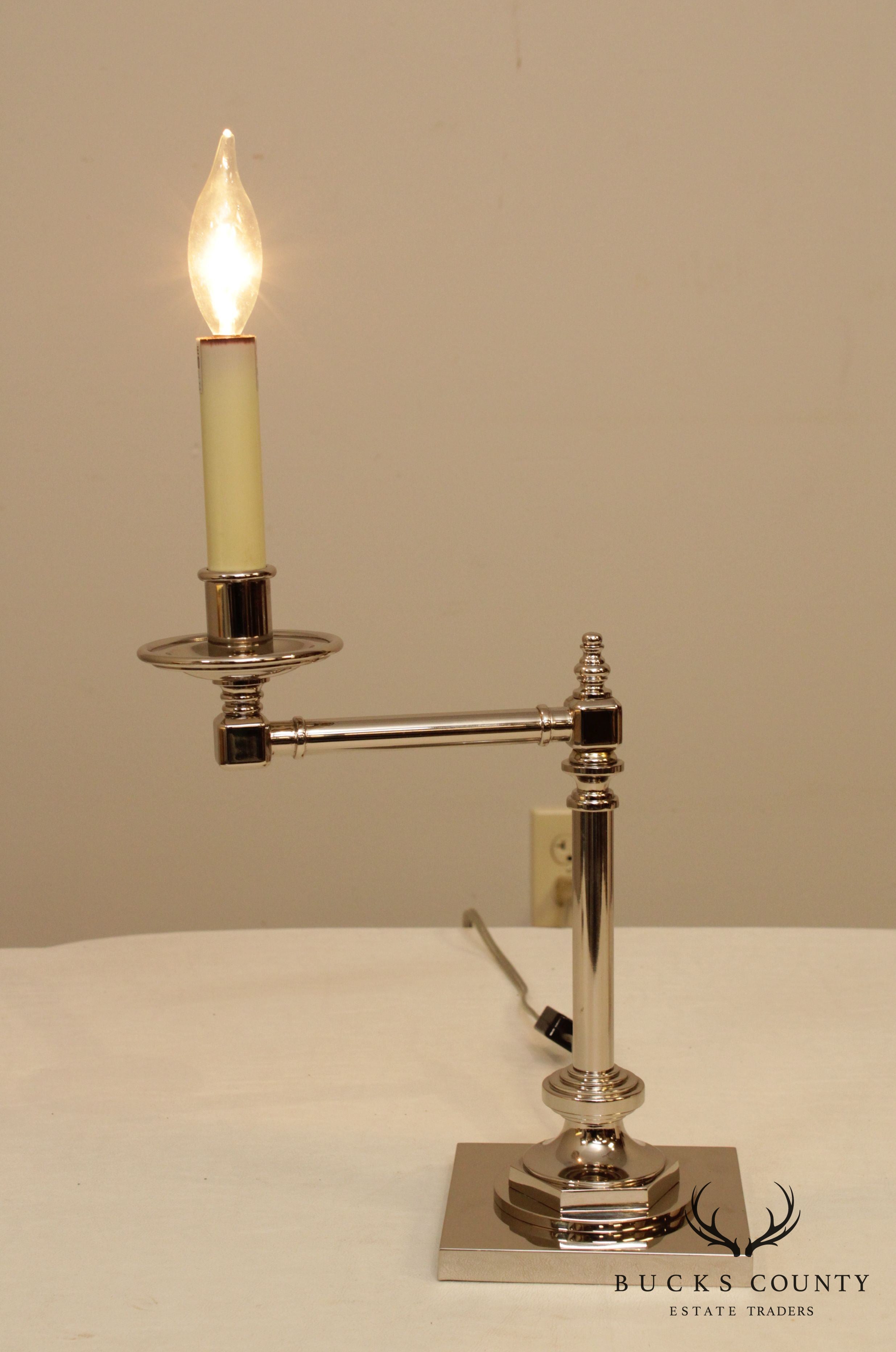 Vintage Chrome Swing Arm Desk Lamp