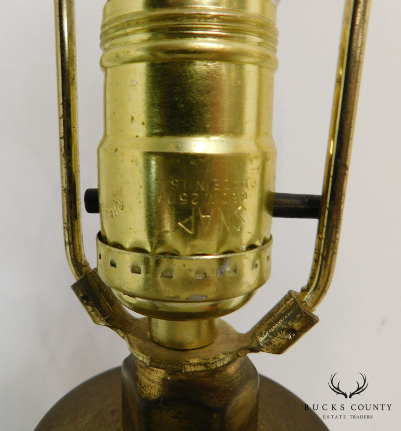 Heavy Vintage Brass Table Lamp 