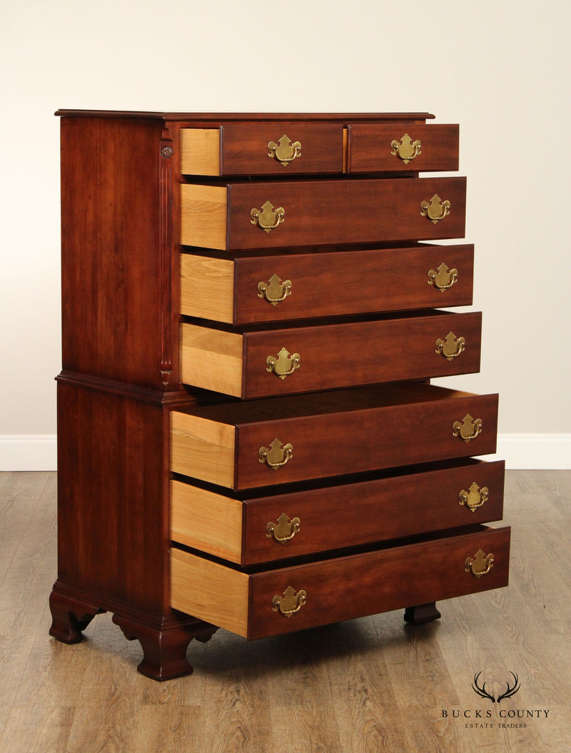 Statton Vintage Solid Cherry Chippendale Style Tall Chest